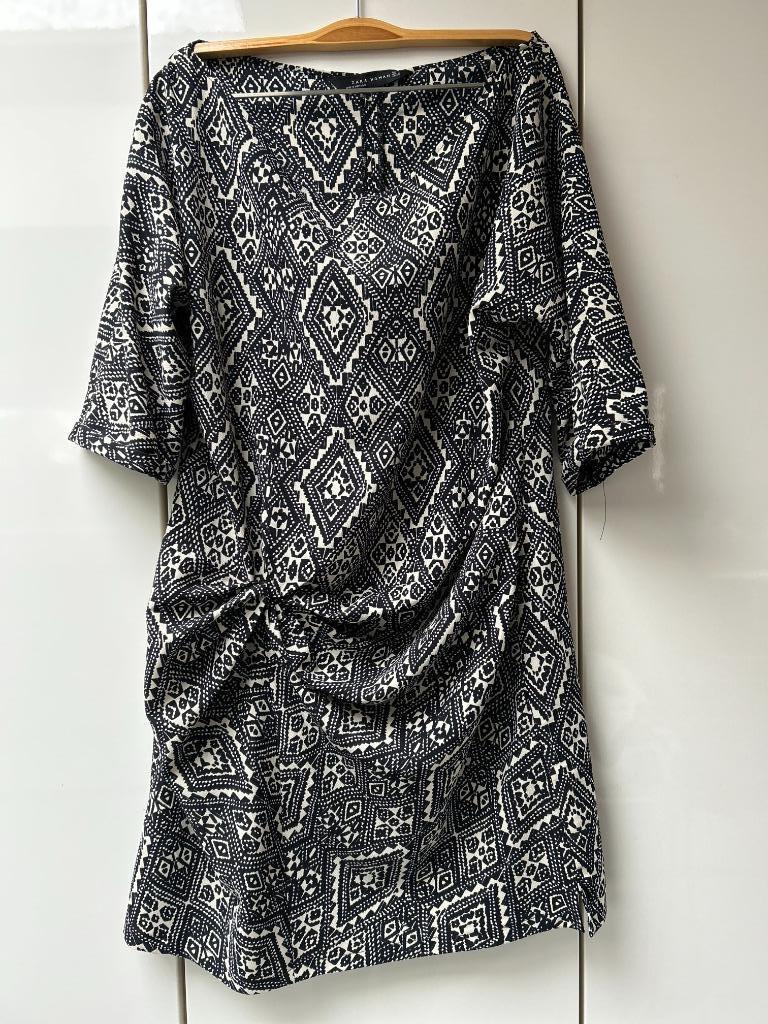 Zara Woman zwart-witte jurk - Maat M, Maat 38/40 (M), Ophalen of Verzenden, Zo goed als nieuw, Zara