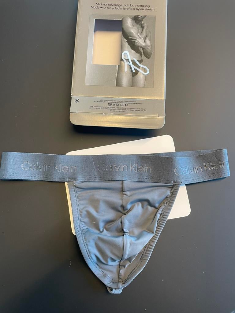 Calvin Klein Sculp Lace Thong, Kleding | Heren, Ondergoed, Verzenden, Grijs, Calvin Klein, Slip