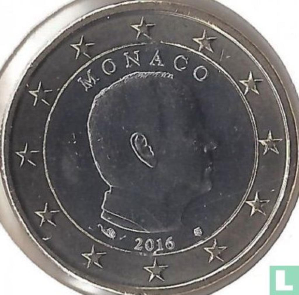 Monaco : losse 1 euro-munt, Enlèvement ou Envoi, Monaco, 2 euros, Monnaie en vrac