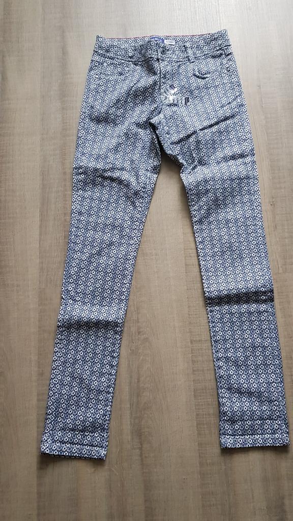 broek Okaïdi blauw met motief maat 14 jaar - 164 - NIEUW, Enfants & Bébés, Vêtements enfant | Taille 164, Fille, Pantalon, Neuf