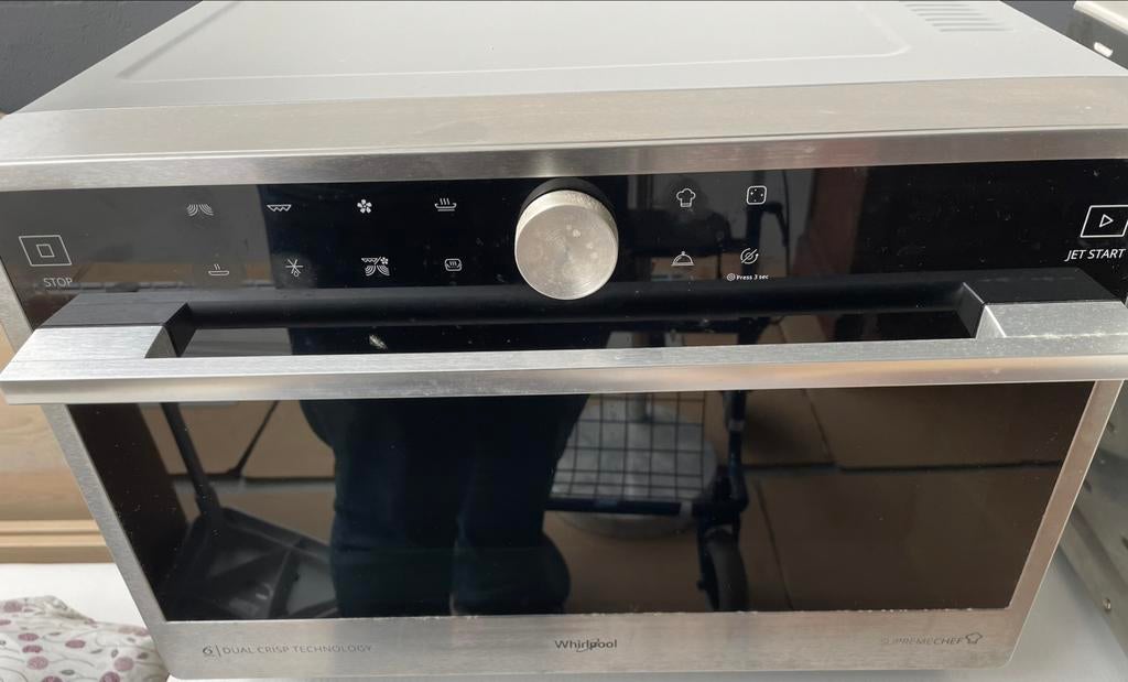 Whirlpool MWSC 9133 SX Microgolf vrijstaand 1000W - 33L, Elektronische apparatuur, Ophalen, Gebruikt, Draaiplateau, Vrijstaand