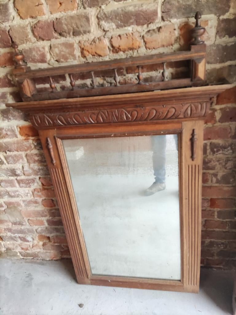 Miroir ancien antiquité bois brun, Enlèvement