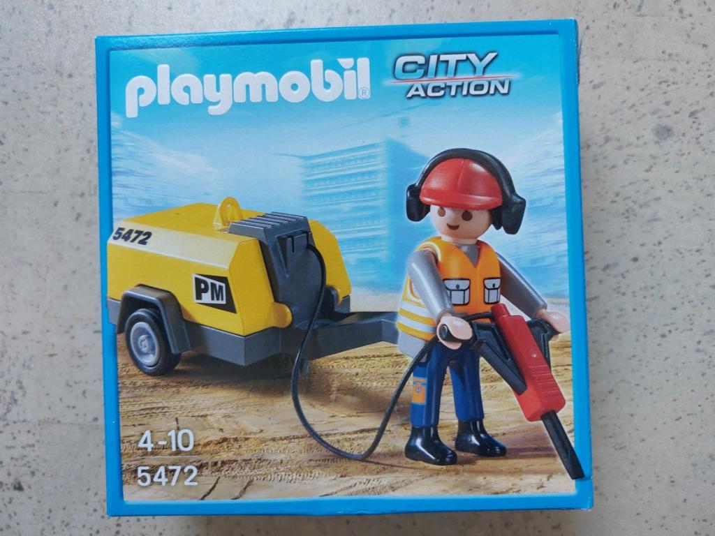 Playmobil city action 5472 bouwvakker met drilboor, Ophalen of Verzenden, Gebruikt