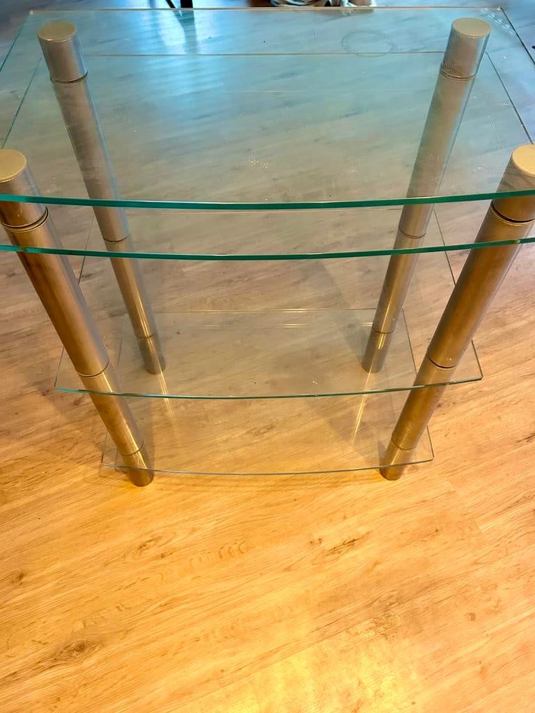 Modulair glazen hifi-tv-meubel, Ophalen, Glas