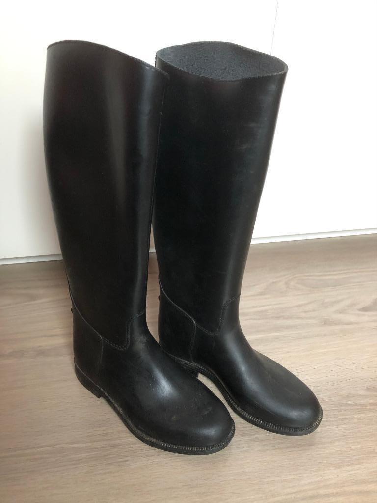 Hoge zwarte paardrijlaarzen maat 36, Dieren en Toebehoren, Paardrijkleding, Ophalen, Gebruikt, Schoeisel