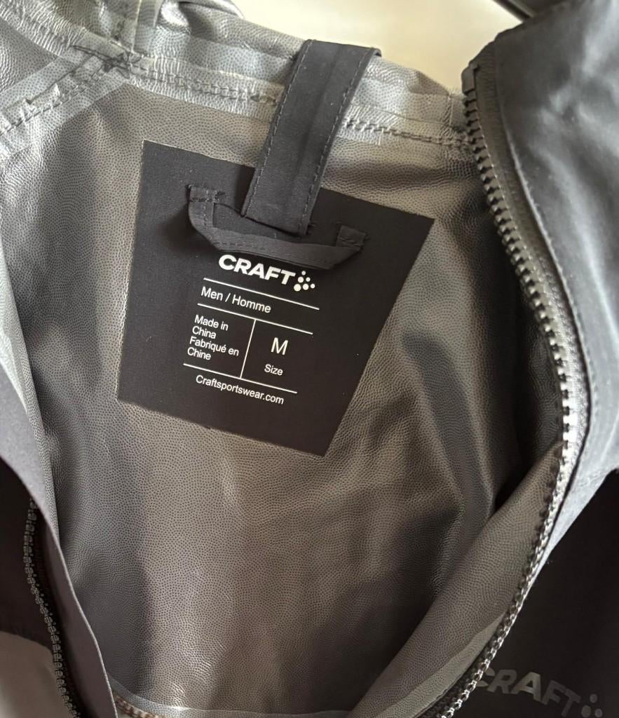 Craft koersregenjas – maat M – zo goed als nieuw, Gris, Enlèvement, Taille 48/50 (M), Course à pied ou Cyclisme