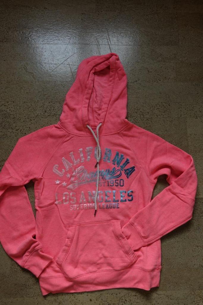 Clockhouse fluo roze sweater hoodie maat XS, Ophalen of Verzenden, Roze, Maat 34 (XS) of kleiner, Gedragen