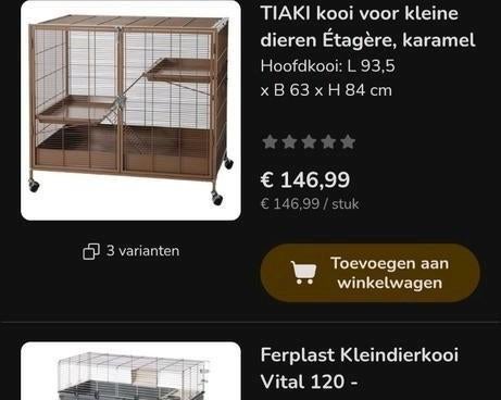 Kooi voor knaagdieren, Dieren en Toebehoren, Ophalen