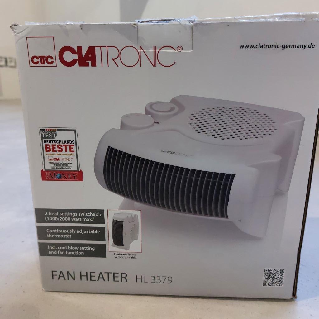 Clatronic 1kw/2kw luchtverhitter, Doe-het-zelf en Bouw, Ophalen of Verzenden, Zo goed als nieuw, 800 watt of meer, Radiator