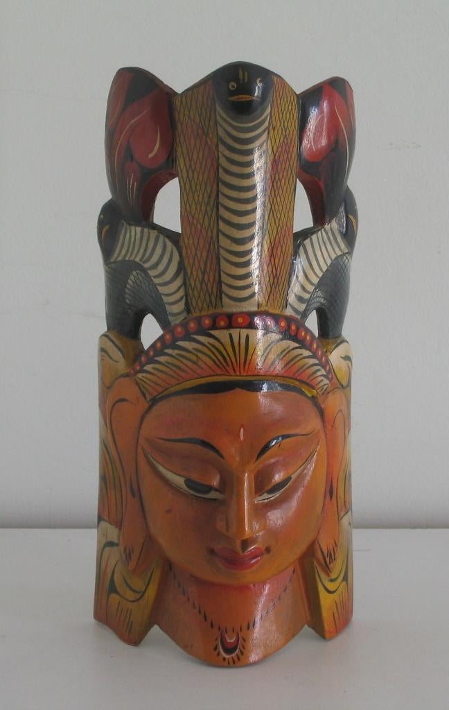 HOUTEN  DAME  UIT  BALI  -  8090, Antiek en Kunst, Ophalen