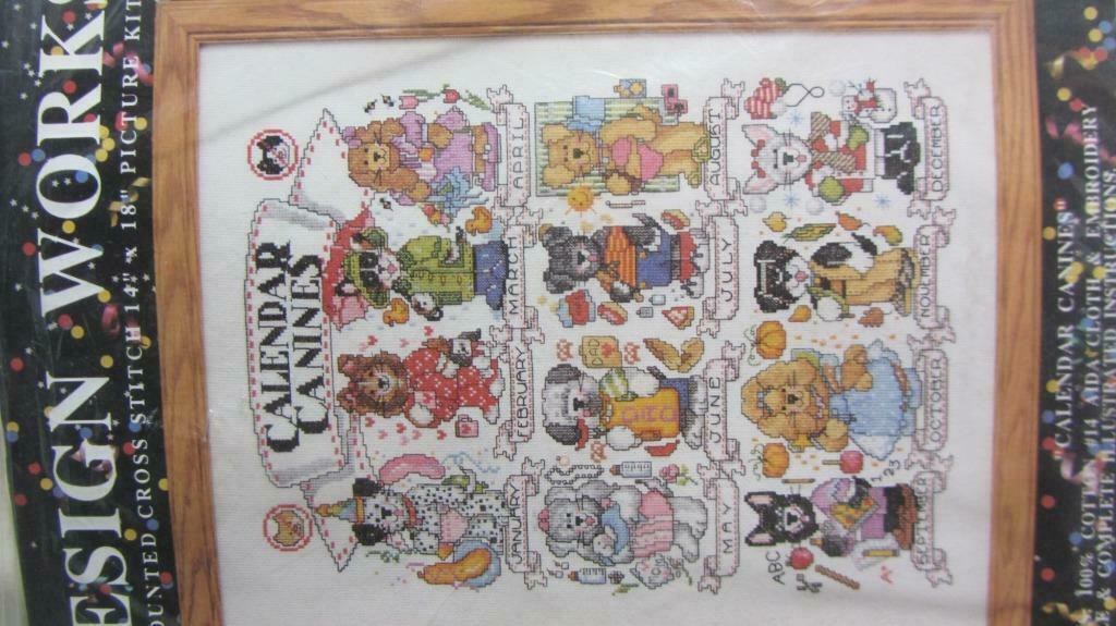 point de croix - calendrier canin - neuf, Hobby & Loisirs créatifs, Enlèvement ou Envoi, Neuf, Broderies à la main, Set à broder