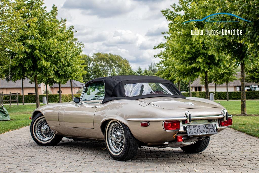Jaguar E-Type V12 Serie 3 Cabrio Aut. / OLDTIMER / LEDER, Auto's, Automaat, Achterwielaandrijving, Beige, Leder