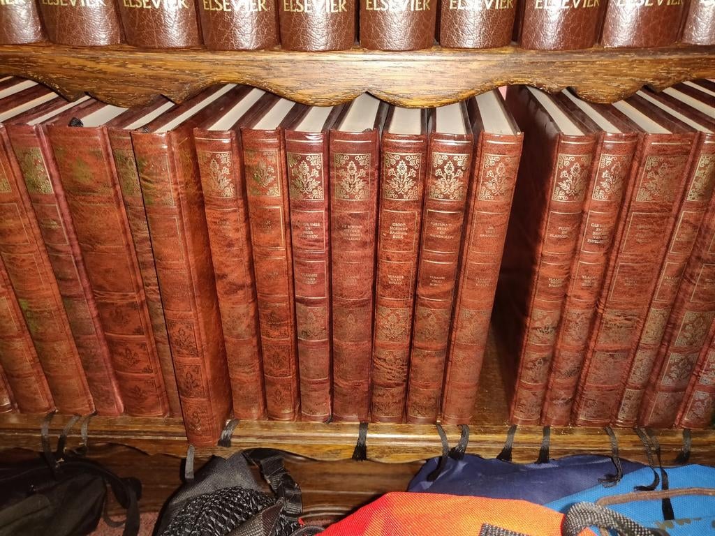 In leer gebonden boeken 36 stuks, Boeken, Ophalen, Zo goed als nieuw