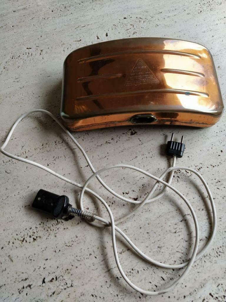 Antieke electrische Bedverwarmer, duitse firma ERG, RUMO, Ophalen of Verzenden, Koper