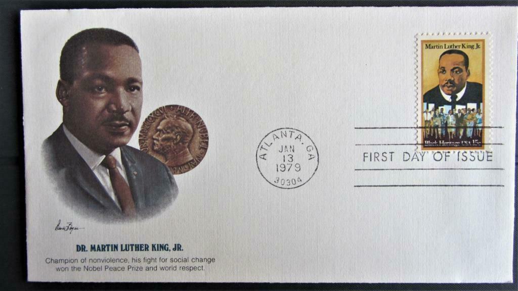 FDC - U.S.A.- BEROEMDE PERSONEN- MARTIN LUTHER KING., Ophalen of Verzenden, Gestempeld, Overige thema's