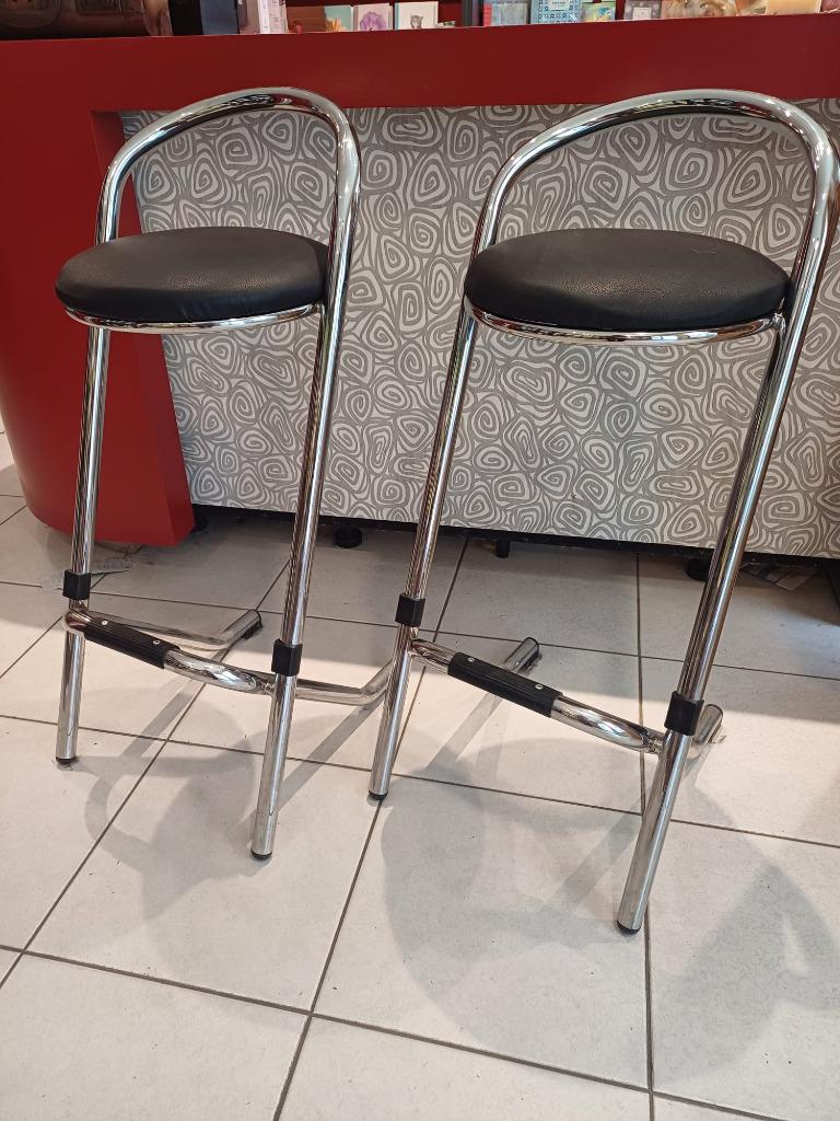 set van 2 barkrukken, 2 tabourets, Enlèvement, Comme neuf, Métal