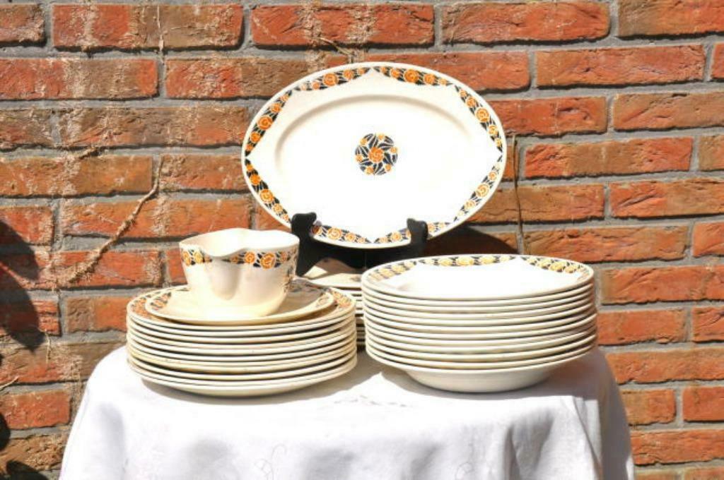 §  service de table badonvilier france, Maison & Meubles, Enlèvement ou Envoi, Utilisé, Céramique, Assiettes(s)