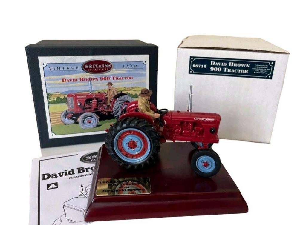 Vintage doos britains 08716 david brown 900 tractor 1: 32, Ophalen of Verzenden, Nieuw, Britains