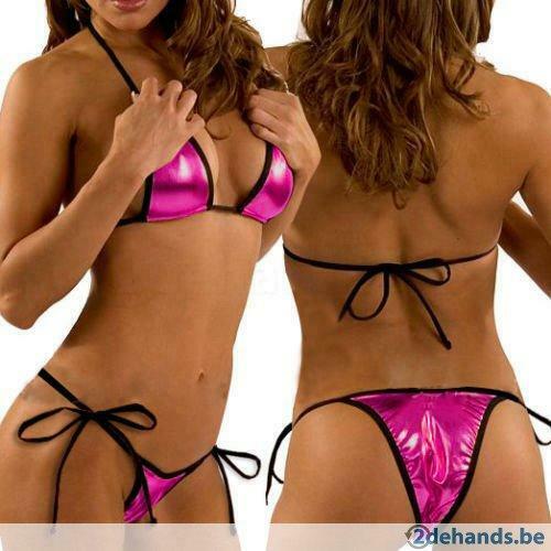 metalic bikini fushia of zwart, Vêtements | Femmes, Sous-vêtements & Lingerie, Autres types, Autres couleurs, Envoi