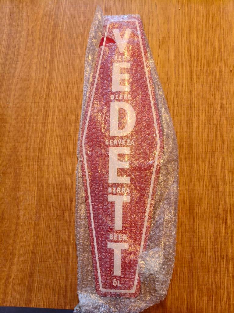 Emaille bord vedett, Ophalen of Verzenden