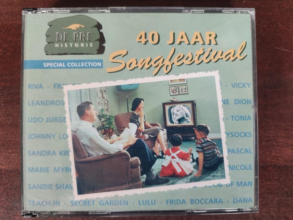 2-CD : DE PRE HISTORIE - 40 JAAR SONGFESTIVAL (RADIO 2), Cd's en Dvd's, Cd's | Verzamelalbums, Ophalen of Verzenden, Zo goed als nieuw