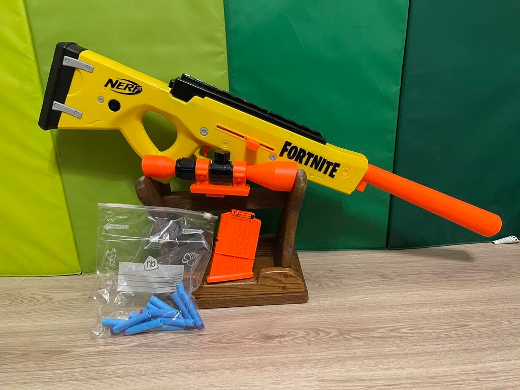 Nerf fortnite sniper + gratis nerf fortine battlebus pistol, Enlèvement