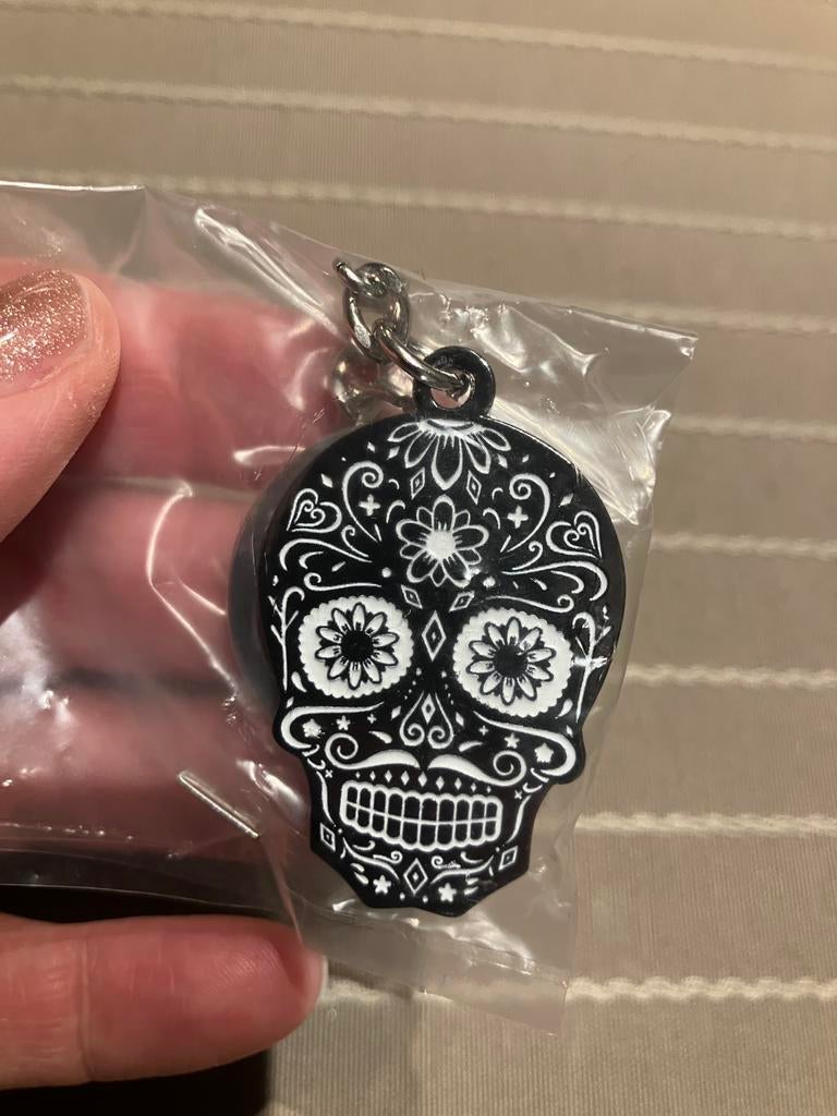 Metalen sleutelhanger doodskop, Ophalen of Verzenden, Nieuw