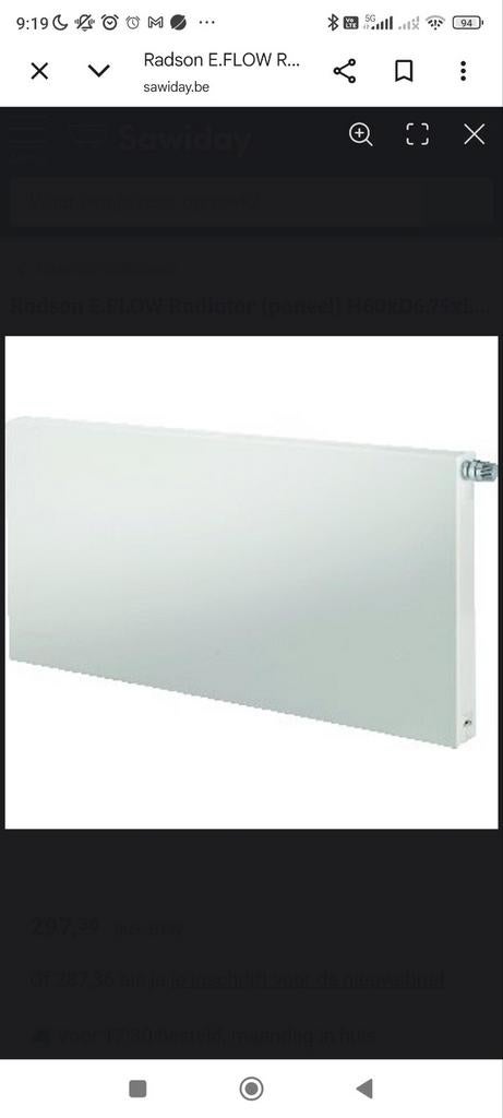 Radson Prada E-flow 90*90*11, Bricolage & Construction, Enlèvement, Radiateur, 60 à 150 cm, Neuf