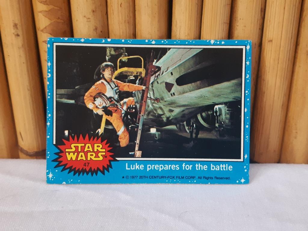 Kaart #47 Star Wars A New Hope Series 1 Topps Luke Skywalker, Verzamelen, Ophalen of Verzenden, Gebruikt, Overige typen