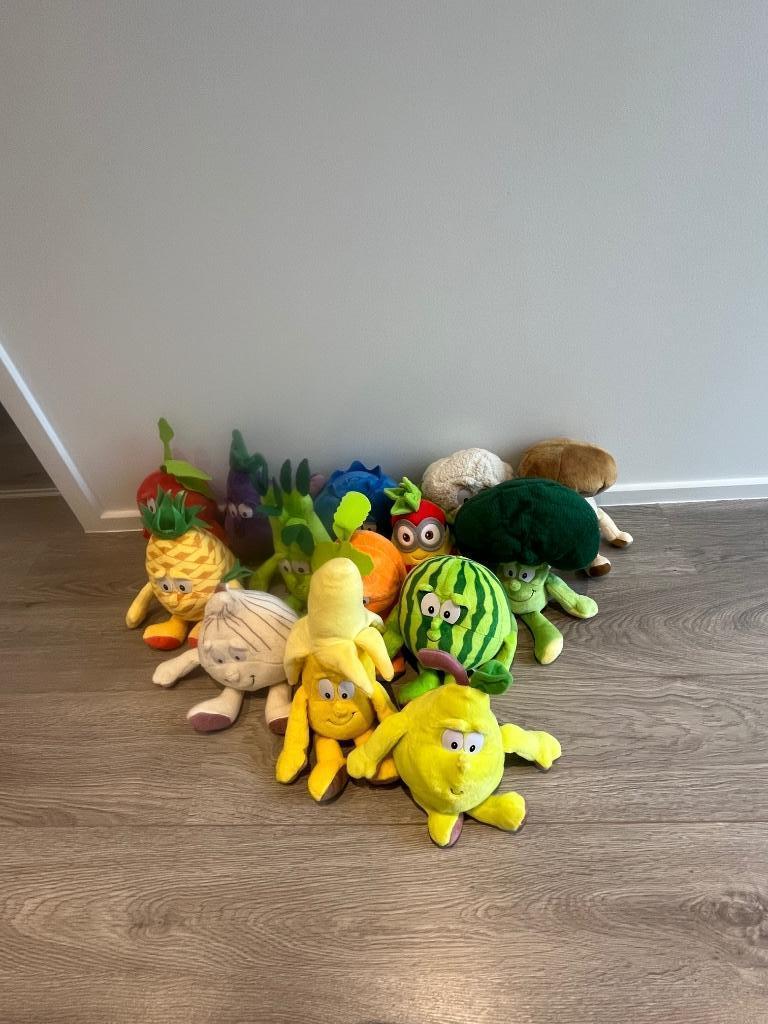 Pluche groenten en fruit, Kinderen en Baby's, Speelgoed | Knuffels en Pluche, Ophalen, Zo goed als nieuw, Overige typen