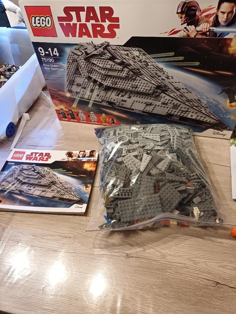 Lego star wars: 75190 first order star destroyer, Ophalen, Zo goed als nieuw, Complete set, Lego