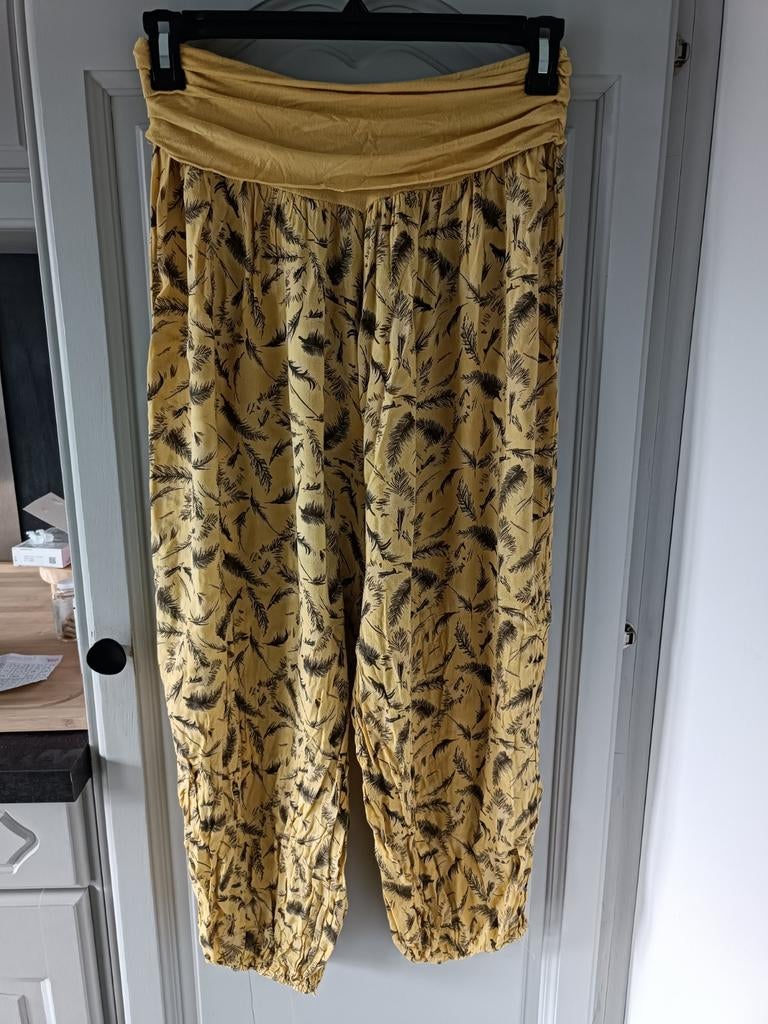 Harembroek met print, Ophalen of Verzenden, Geel