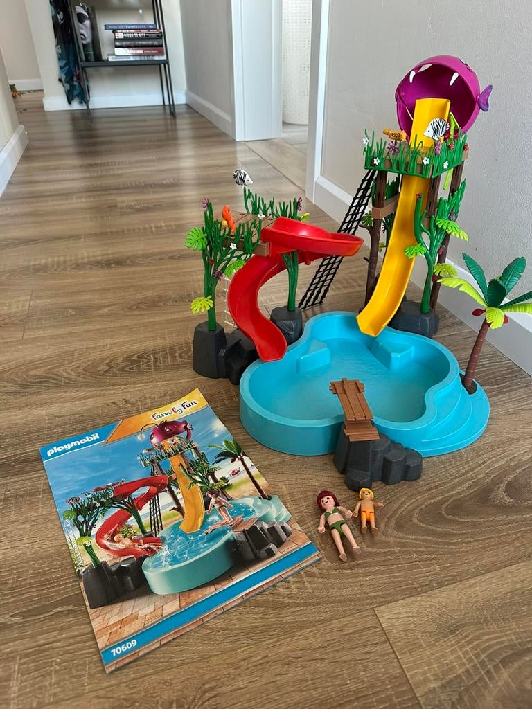 Playmobil - Family Fun 70609 waterpark met glijbaan, Kinderen en Baby's, Ophalen, Zo goed als nieuw