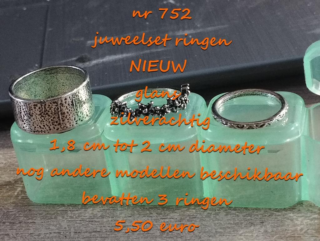 752. Parure de bijoux : bagues, NEUF, @LAST PIECE@ expéditio, Neuf, Femme ou Homme, 17 à 18, Autres matériaux