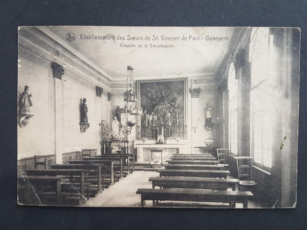 Postkaart Gijzegem Gysegem Etablissement St Vincent de Paul, Ophalen of Verzenden, 1920 tot 1940, Gelopen, Oost-Vlaanderen