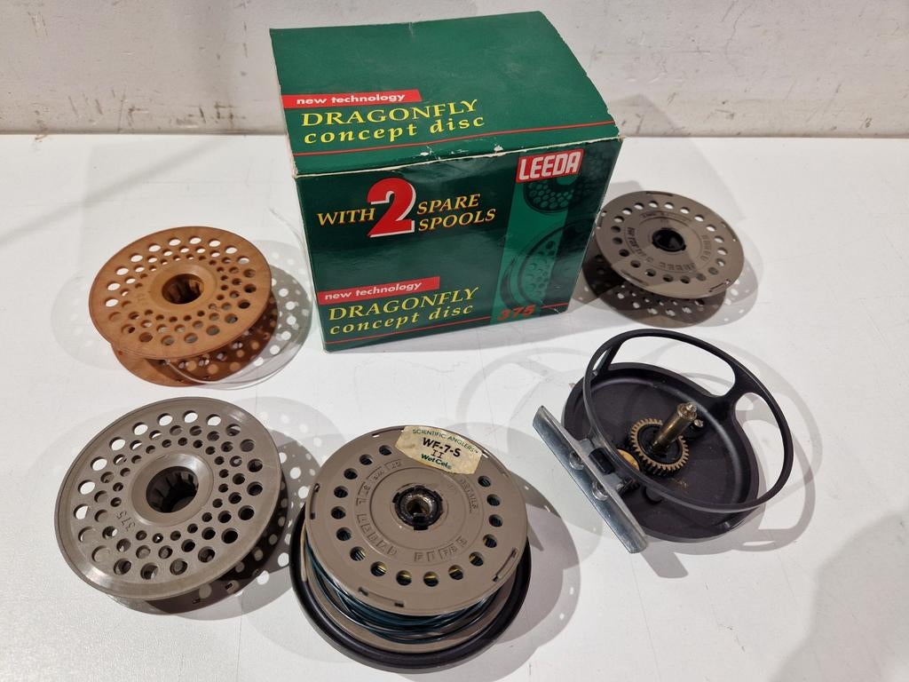 BFR disc drag  dragonfly cartridge 375 met wf7s en extra ca, Watersport en Boten, Ophalen of Verzenden