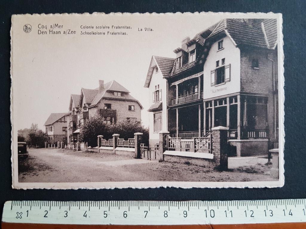 Postkaart De Den Haan a/Zee Coq s/Mer kolonie Fraternitas, Verzamelen, Ophalen of Verzenden, 1940 tot 1960, Ongelopen, West-Vlaanderen