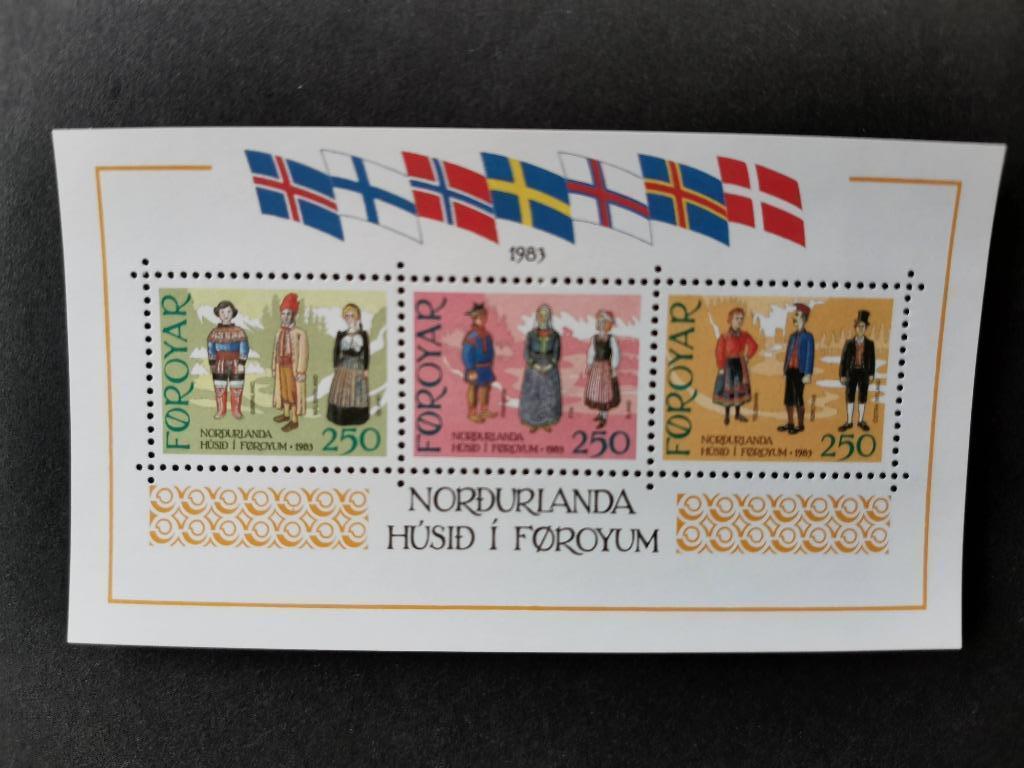 Îles Féroé/Foroyar 1983 - costumes locaux, drapeaux **, Timbres & Monnaies, Timbres | Europe | Scandinavie, Enlèvement ou Envoi