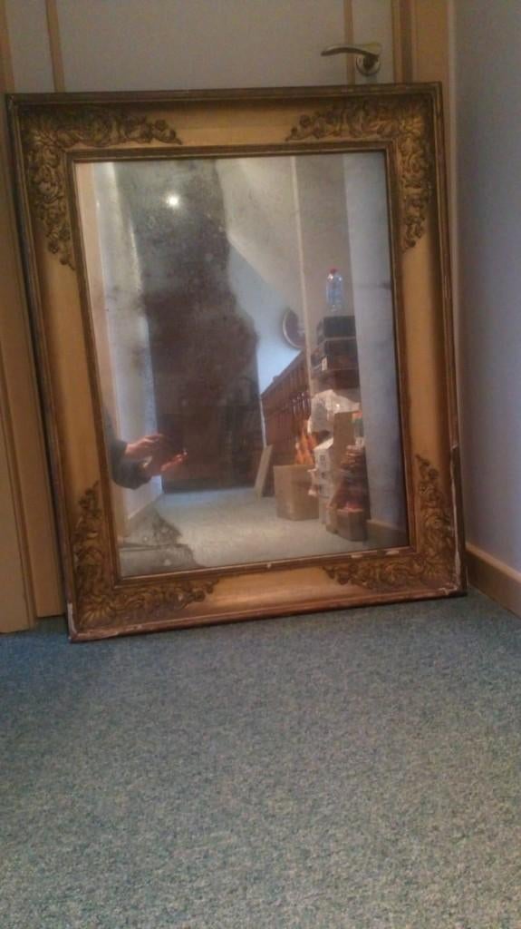 Miroir encadré, Maison & Meubles, Moins de 100 cm, Enlèvement, Utilisé, 50 à 75 cm