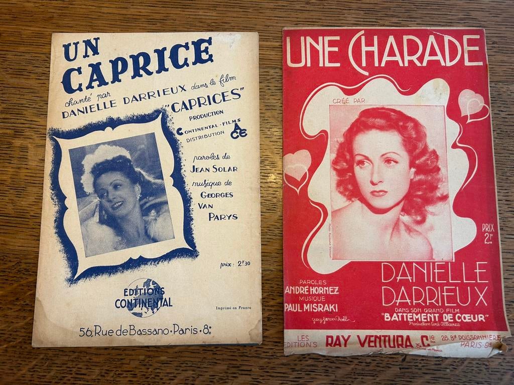 Partitions chansons Danielle Darrieux, Enlèvement ou Envoi, Comme neuf