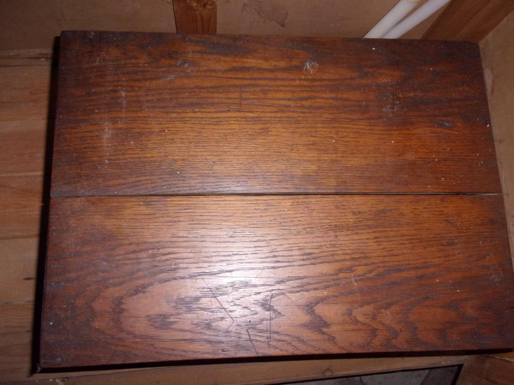 ancien coffre en bois pitchpin?, Moins de 50 cm, Enlèvement ou Envoi, Utilisé, Autres essences de bois