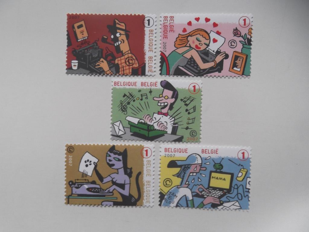 3710-3714 Les écrits restent - Wie schrijft die blijft, Enlèvement ou Envoi, Non oblitéré, Timbre-poste
