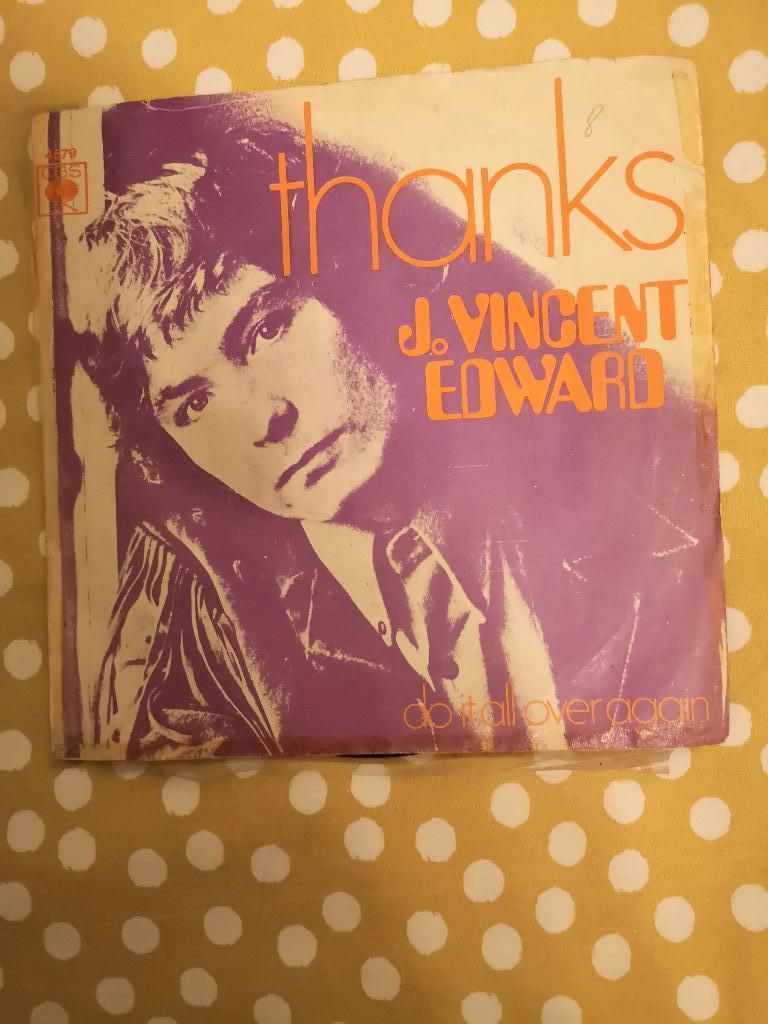 single j.vincent edward thanks  (post gratuit), Enlèvement ou Envoi, Utilisé, Pop