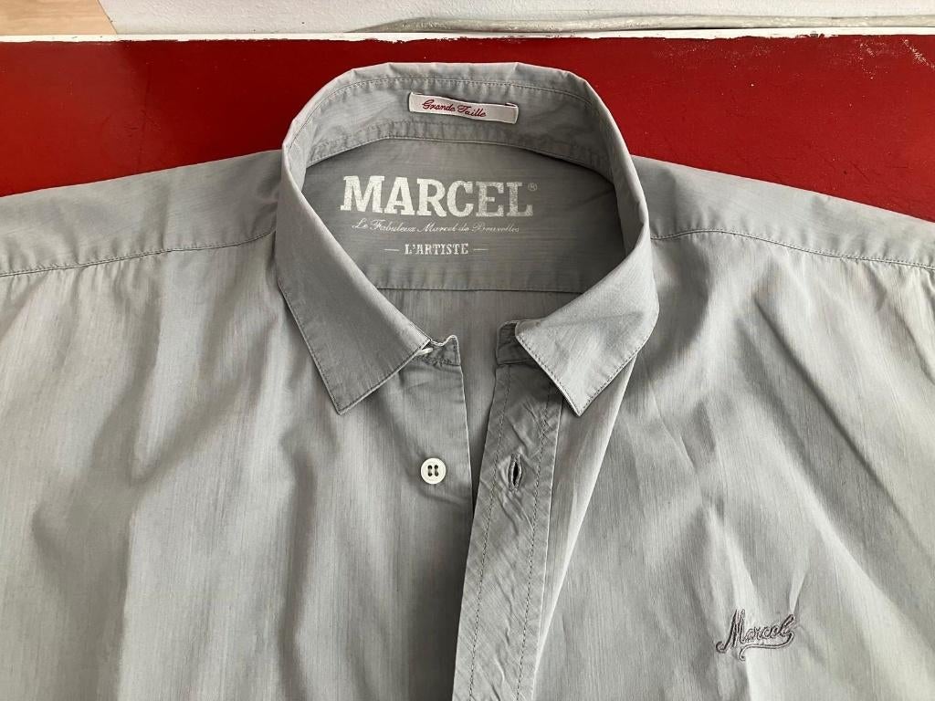 ❇️ ❇️ ❇️ marcel hemd medium made in belgium fashion m grijs, Kleding | Heren, Marcel, Grijs, Gedragen, Halswijdte 39/40 (M)