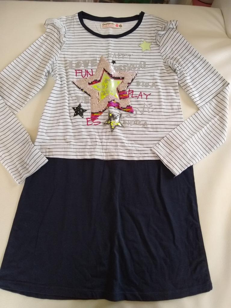 m 134-140 kleedje Desigual met bijpassend tasje nieuwstaat, Ophalen of Verzenden, Zo goed als nieuw