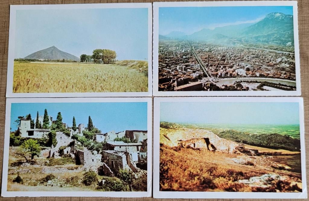 4 oude fotoprentjes: reeks Frankrijk, Ophalen of Verzenden, Gebruikt, Overige onderwerpen, Prent