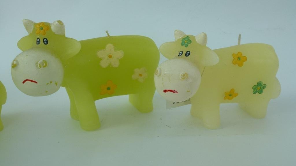 3 bougies vache, Neuf, Enlèvement ou Envoi, Vert, Bougie