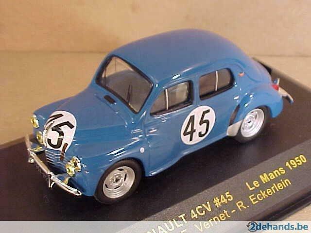 1:43 Ixo LMC085 Renault 4cv #45 LeMans 1950 J.E.Vernet-R.Eck, Ophalen of Verzenden, Zo goed als nieuw, Auto