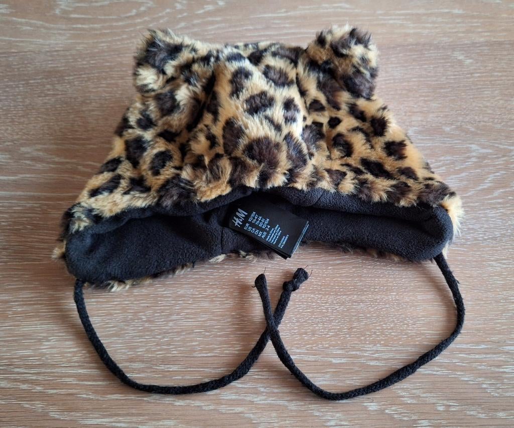 Leopard warme muts maat 2 tot 4 jaar, Kinderen en Baby's, Kinderkleding | Mutsen, Sjaals en Handschoenen, Meisje, H&M, Ophalen of Verzenden