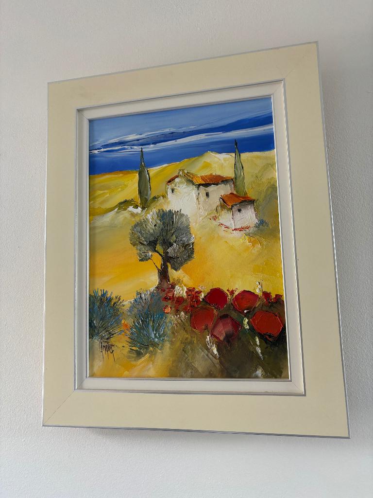 Peinture à l'huile de paysage méditérranéen, Enlèvement